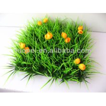 25*25cm decorative artificial grass carpet with flowers for garden